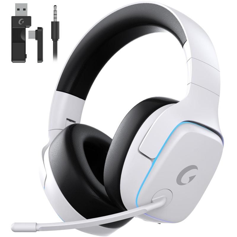 ゲーミングヘッドセット ps5 ヘッドセット 【2.4G USB/Type-cアダプター/Bluetooth 5.3/有線】 4WAY接続 7.1ch サラウンド20ms超低遅延ゲームヘッドセット 軽量/アクティブノイズキャンセリング / 50MM