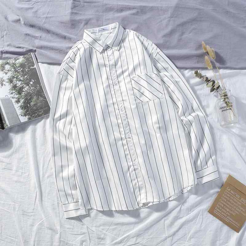 シャツ 男性用 ストライプ トップス 長袖 開襟シャツ ポリエステル 普段使い リラックス