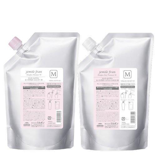 ミルボン ジェミールフラン ヒートグロス M シャンプー 1000mL + トリートメント 1000g 詰め替え セット