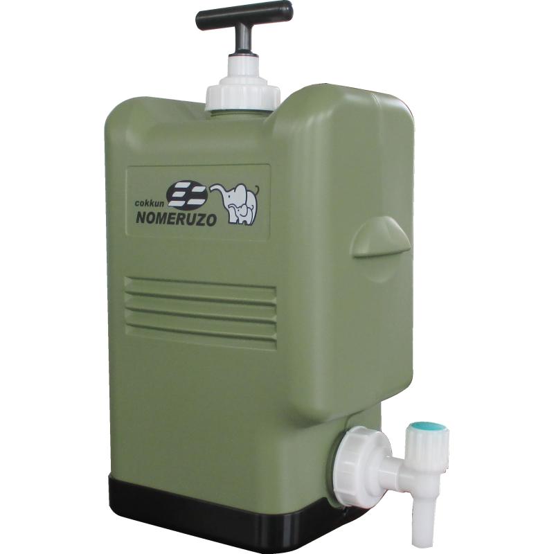 コッくん飲めるゾウミニ|ミリタリーグリーン|ポリタンク型非常用浄水器|スタンダード