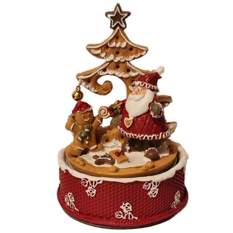 南貿易 オルゴール クリスマスツリー サンタクロース ジンジャーマン メリーゴーランド