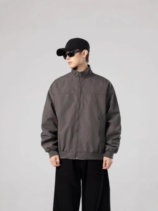 ジャケット メンズ 男性用 デニムジャケット ブラック系 春秋 韓国風 ゆったり ワークジャケット アウター カジュアル 通気性