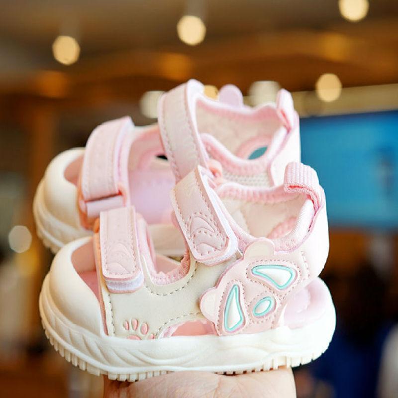 ベビー サンダル 柔らかい靴底 滑り止め 転倒防止 通気性 ベビーシューズ 幼児 キッズ 男の子 女の子 夏用 マジックテープ付き ブラック ピンク系 ブラウン 12-36ヶ月 24-48ヶ月