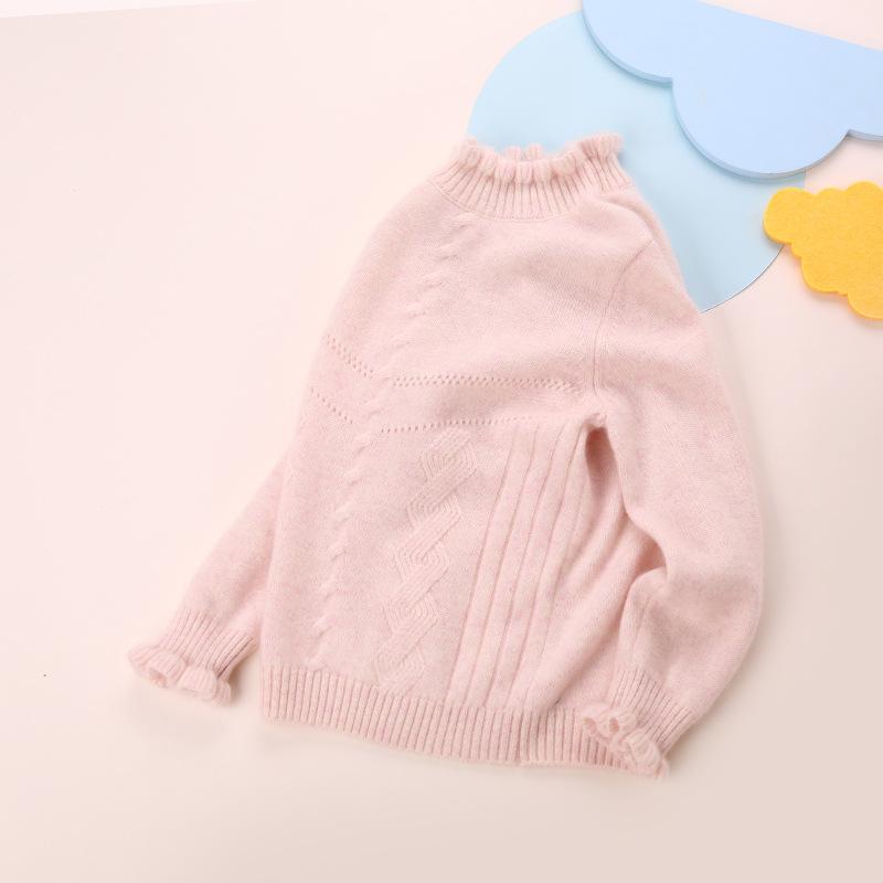 子供服 ニット セーター 女の子 100% カシミヤ トップス 丸首 長袖 無地 かわいい 秋冬 90cm 100cm 110cm 120cm 130cm 140cm 150cm 160cm 170cm｜シャドーテール