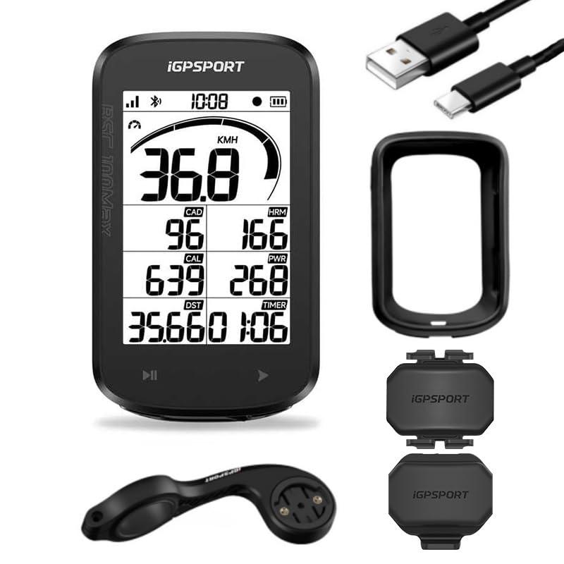 iGPSPORT BSC100MAX サイクルコンピュータ3.0インチGPSサイコン サイクルコンピューター Bluetooth5.0対応 スマートリマインダー スマートライト連携 IPX7防水 40時間 Strava同期 Type-C 高速充電 日本語