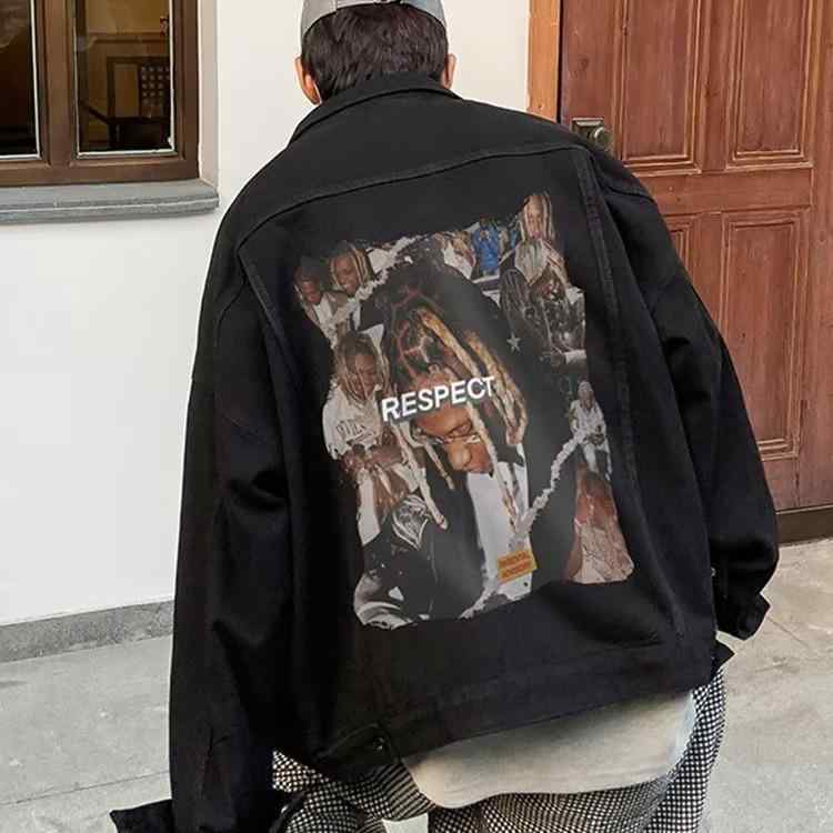 ジャケット 男性用 Gジャン デニムジャケット ブルゾン ジャンパー ワークジャケット ゆったり 大きいサイズ 体型カバー カジュアル ストリート アメカジ 黒 ブラック 青 ブルー