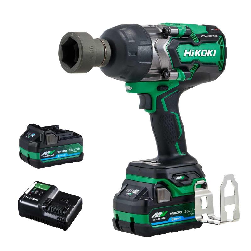 HiKOKI(ハイコーキ) 3 6V 充電式 ィンハ゜クトレンチ 四角ト゛ライフ゛ 19mm 蓄電池2個 充電器 ケース付き W_R36_DF (_2XP_SZ)