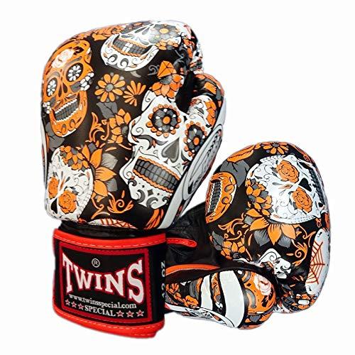 Twins ボクシンググローブ 本革製 シュガースカル Orange/Black
