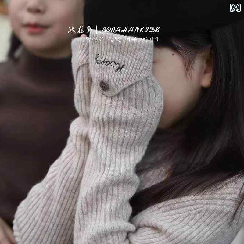 子供服 ニット セーター 秋冬 男児 女児 ハイネック トップス インナーウェア コットン 混紡 スリムフィット 無地 長袖 普段着 遊び着 防寒