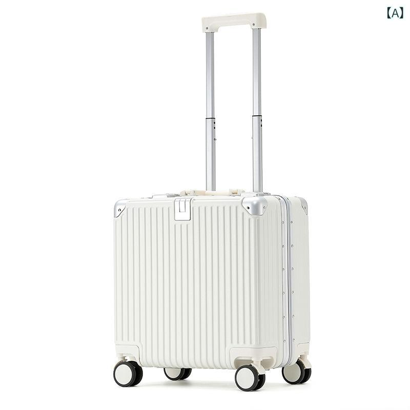 キャリーケース 男女兼用 アルミフレーム 18インチ キャリーバッグ 旅行用 スーツケース 小型 機内持ち込み 防水 超軽量 抗菌 耐磨 防盗 衝撃耐性 収納 フロントポケット 干湿分離 万向輪 ユニセックス ビジネス 出張 バックパック風 ポップカラー 7,361円