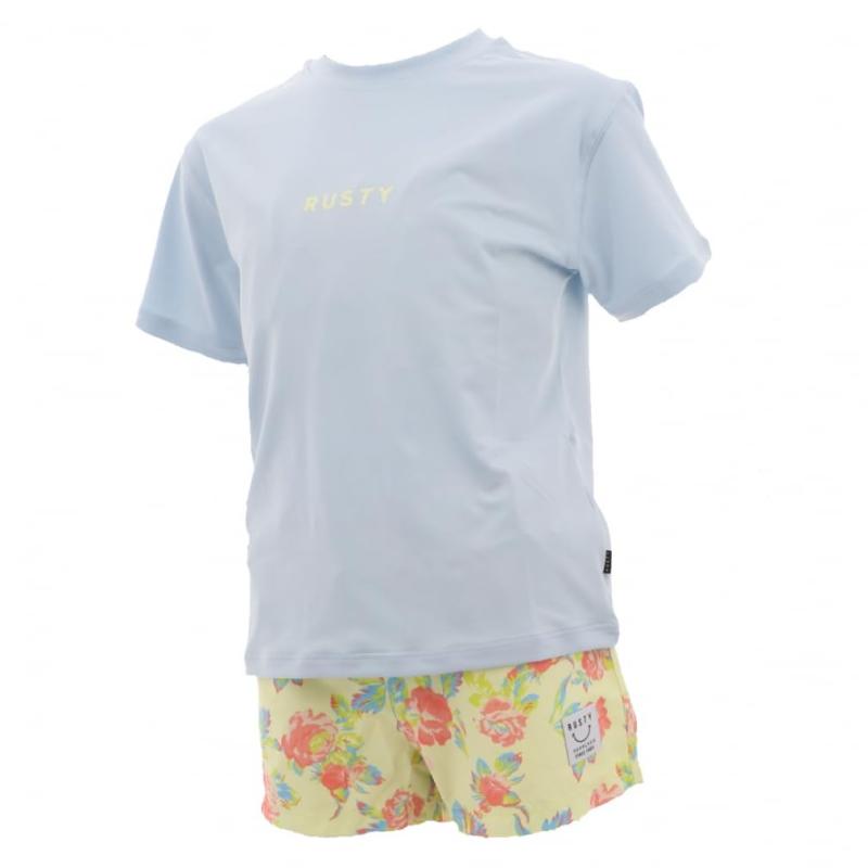 [ラスティ] 水着セットビキニ上下 Tシャツ ショートパンツ 4点セット 花柄 964803ガールズ