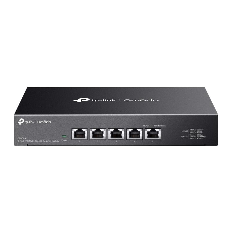 TP-Link 5ポート 全ポート10G対応 10G マルチギガビット アンマネージ プラグ&プレイ Omada対応 スイッチングハブ DS105X