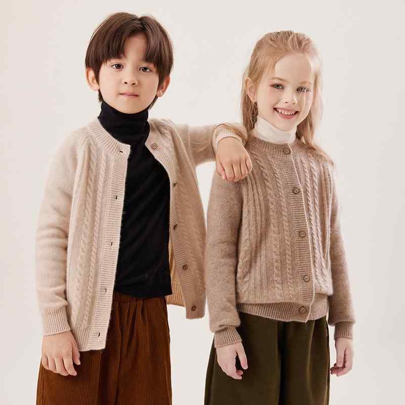 赤ちゃん服 ジレー 男女兼用 ベビー服 \u0026amp; キッズ 生あたたかいおしゃべり羊毛 編み物 アウター トップス 無地 真っただ中丈 長袖 前食い違い 羽織もの 可愛らしい 秋冬 ベージュ 駱駝 天の原青み 薄墨色 桜んぼう赤いこと 100 110 120 130 140 1