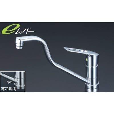 KVK キッチン用シングルレバー式シャワー付混合栓eレバー上向パイプ KM5011THEC メッキ 16,563円