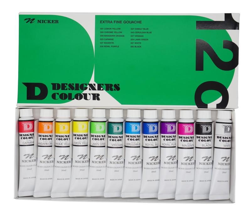 ニッカー絵具(Nicker colour) 水彩絵具 デザイナースカラー セット