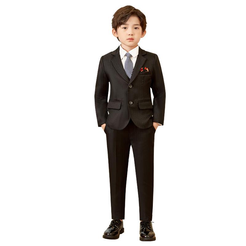 子供用 フォーマルスーツ 5点セット 男の子 秋冬 ジャケット ベスト 長ズボン シャツ ネクタイ 結婚式 発表会 卒業式 入学式 子供服 90 100 110 120 130 140 150 160 170cm