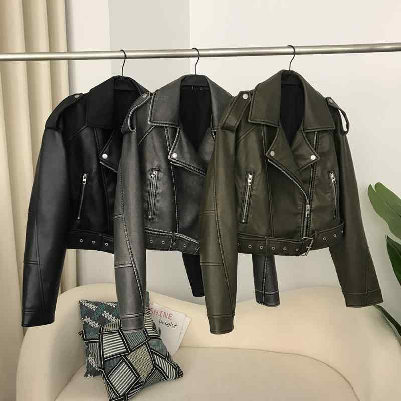 レディース 春夏 秋冬 ジャケット 短め コート 女性用 トップス ライダース スタイル ファッション ビッグシルエット 修身 型 軽量 伸縮性 接触冷感 吸湿速乾 高級感 再生繊維 PU ポリエステル 切り替え デザイン 長袖 スタンダード 袖 ブラッ 5,360円
