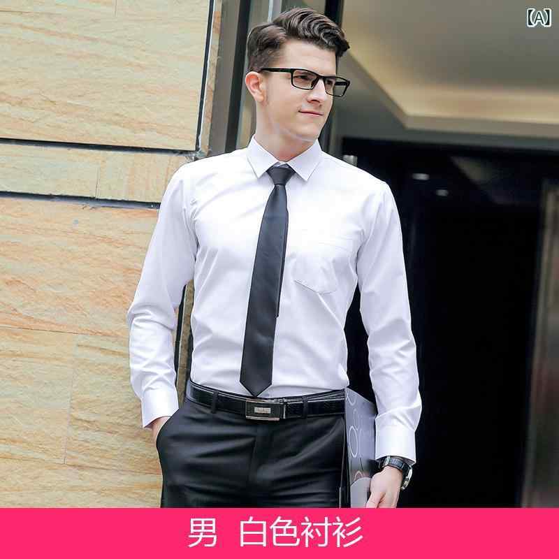 メンズ レディース シャツ トップス ビジネス 制服 短袖 長袖 仕事着 通勤 企業 制服 合体 スリム フィット 翻領 ポケット 飾り 綿 ポリエステル 混紡 純色 ホワイト ブルー ネイビー ワインレッド ワインレッド ロイヤルブルー ピンク ブラッ