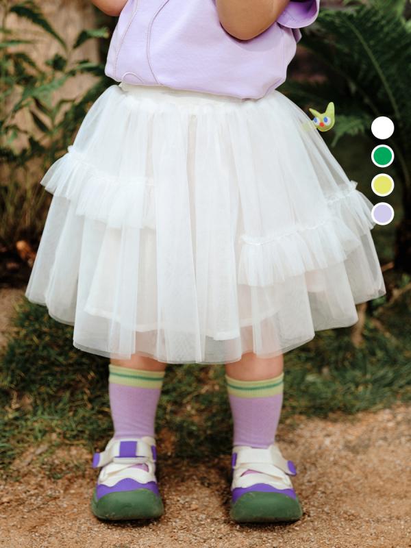 女の子 スカート 春夏 半身スカート 女児 キッズ スカート かわいい 甘い プリント 網目 チュール 切り替え スカート 蓬蓬スカート フレアスカート 半身 プリーツスカート ポリエステル コットン ライニング 涼しい 通気性 軽量 伸縮性 夏用 女の