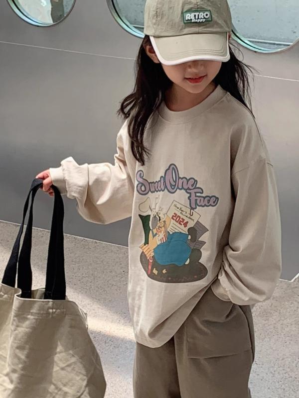 女児 長袖 Tシャツ トップス 女の子 子供服 秋冬 春夏 韓版 丸首 綿素材 吸湿速乾 柔軟 動物柄 純色 ・柑通柄 字母柄 かわいい プリンセス スポーツ 田園 トレンド 110cm 120cm 130cm 140cm 150cm 160cm