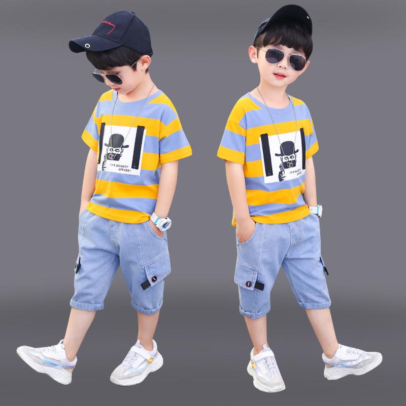 男の子 夏用 綿 トップス 短袖 ショートパンツ セット キッズ 服装 黄色 赤色 青色 柄 字母柄 火影柄 ゲーム柄 吸湿速乾 軽量 普段使い 遊び着 カジュアル スタイル 8歳以上 140cm以上 通年対応