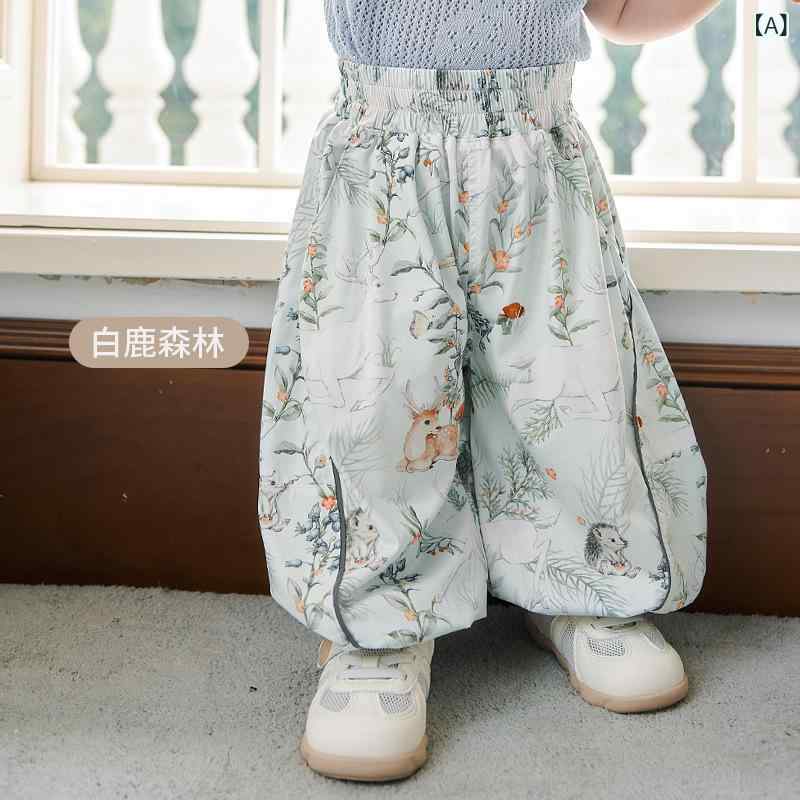 子供 男の子 女の子 防晒 束脚パンツ 夏 レジャー スポーツ 長ズボン コットン ポリエステル 柔らかい かわいい 動物 プリント 花柄 ハイウエスト 伸縮性 吸湿速乾 軽量 80cm 90cm 100cm 110cm 120cm 130cm