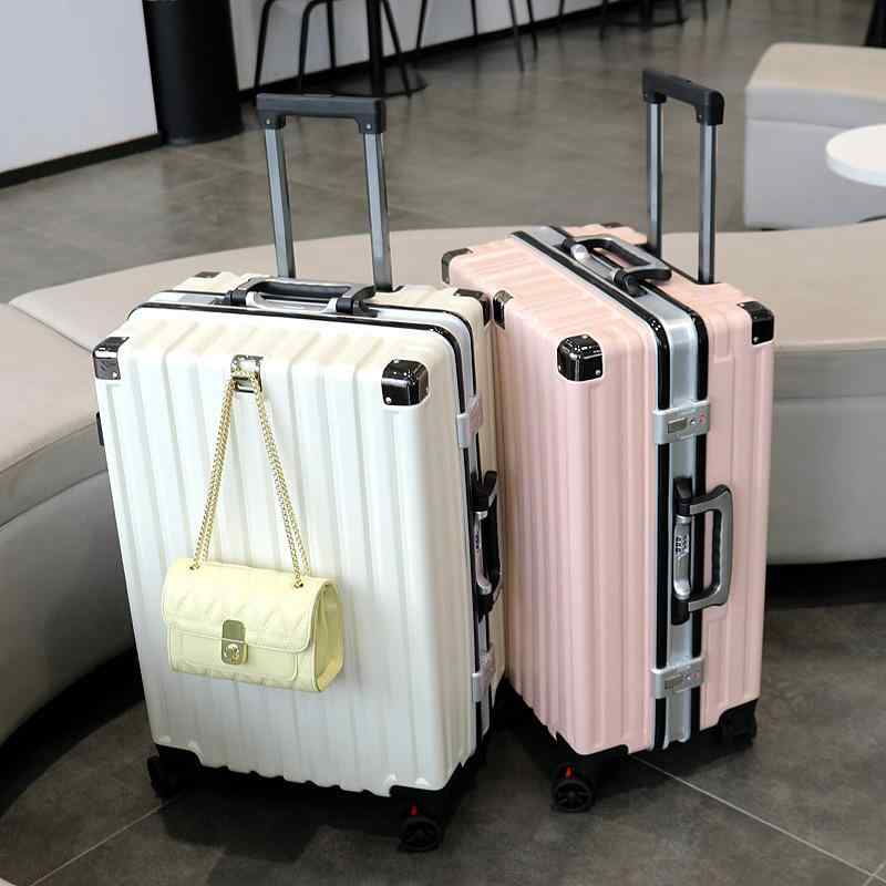 旅行バッグ 男女兼用 持ちはこび入れもの 大静電容量 軽銀ひな形 ABS マイコン原材料 雨合羽 USB申し受ける相応う 暗夜黒いこと 銀薄墨色 サクラ色 緑であること 青み 白いこと 鍵を掛ける付き添い人 通い旅する用 軽さ 20-28in 商行為表現スタイル