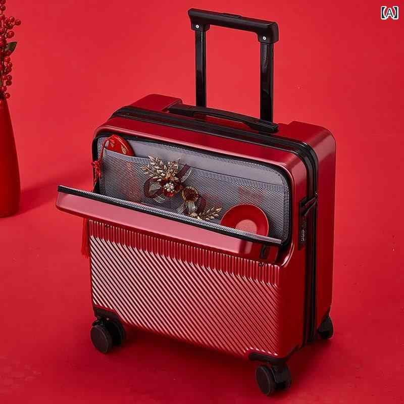スーツケース 結婚祝い 喜慶 赤色 嫁入り スーツケース 密?ロック 実用 旅行用 ABS PC素材 万向輪 軽量 耐久性 赤 春夏 18インチ 20インチ 22インチ 24インチ 26インチ 28インチ 男女兼用 カジュアル 普段使い サイズ展開