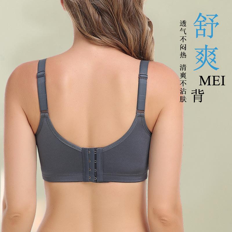 ブラジャー レディース 大きいサイズ ワイヤレス フルカップ 薄型 調整型 レース 透気性 伸縮性 ナイロン素材 中年向け 墨緑 ネイビー 日常使い 快適フィット