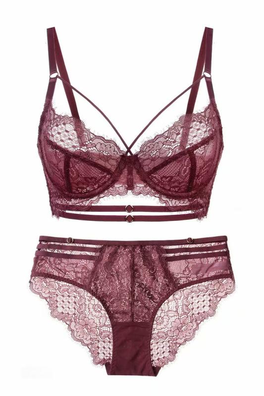 レディース ブラジャー セット ワイヤー入り 超薄型 3/4カップ レース ピンク イエロー レッド グリーン ブラック ナイロン スパンデックス 接触冷感 軽量 通勤用 部屋着 伸縮性 吸湿速乾 豪華 高級感 固定肩ストラップ 後ろ三段ホック ピンク系