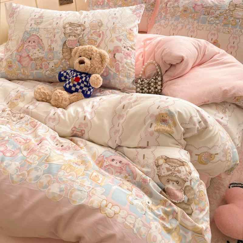 ベッドルーム セット かわいい プリンセススタイル ベビー プリント
