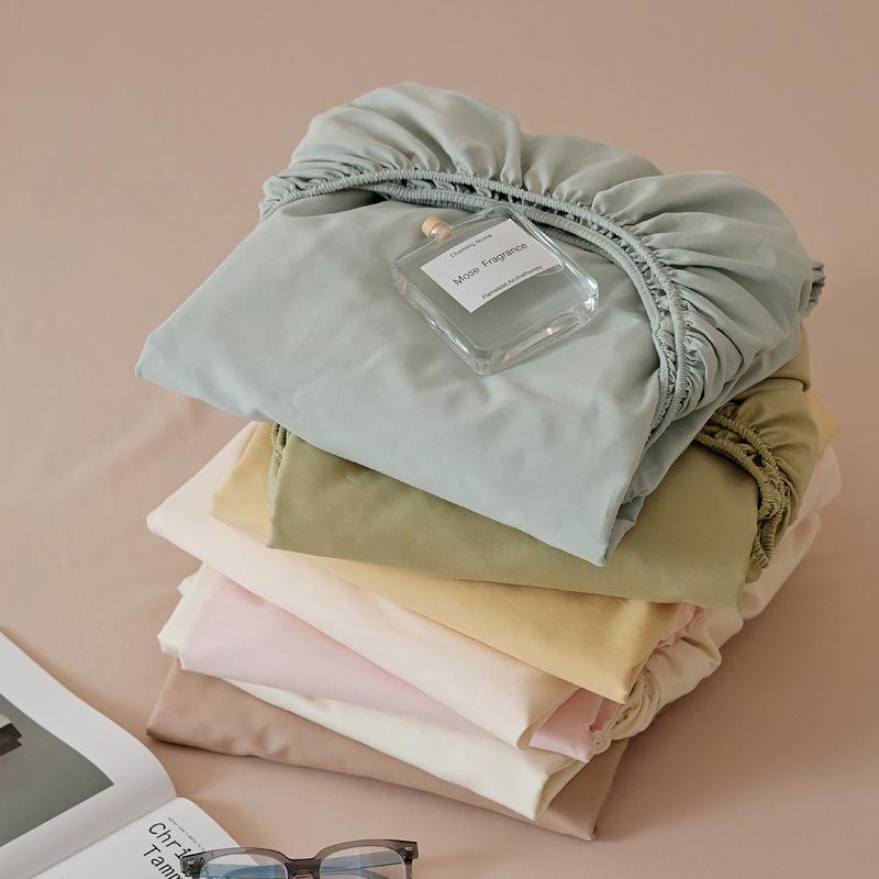 秋冬 ベッドパッド 保護カバー 純棉 100s 磨毛加工 シングル ベッドサイド 保護セット 軽量 高級感 吸湿速乾 通年使用 寝室用 布団保護 シンプル 無地 コットン素材 柔らかい 肌触り 防ダニ 洗濯可能 ベッドメイト フィットタイプ 寝具アクセサ