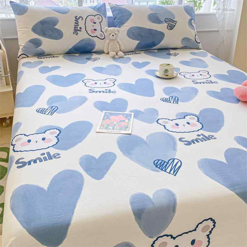 キッズ ベッドパッド 全棉 保護カバー 子供用 単品 綿100% 活性染色 斜紋織り 軽量 保護 機能 条紋 心形 幾何学柄 植物花柄 かわいい 子供柄 ピンク系 ブルー系 グリーン系 イエロー系 ベージュ系 シングル サイズ 5cmから28cm厚対応
