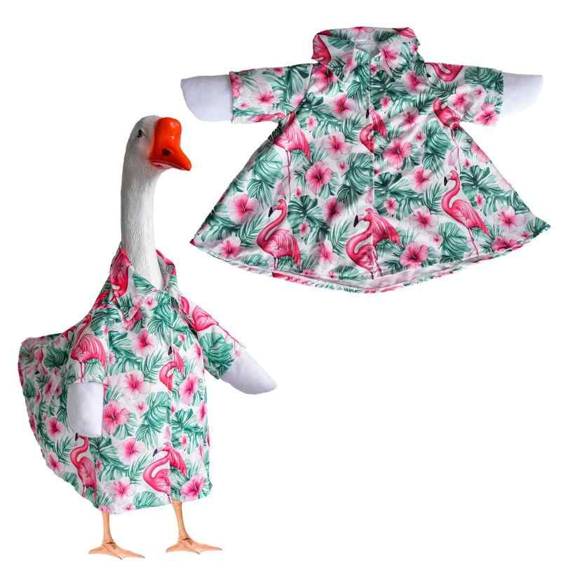 ペット 服 ユニセックス シャツ セット 火烈? 柄 熱帯雨林 柄 ポリエステル 素材 かわいい デザイン ユニセックス 対応 通年 着用 可能 軽量 快適 普段使い ペット ファッション トップス セット 4,313円