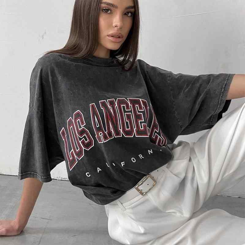 Tシャツ 女性用 短袖 コットン ブラック 丸首 ゆったり トップス 柔らかい 甘め かわいい 街着 春夏 吸湿 速乾 接触冷感 再生繊維 プリント デザイン 日常使い
