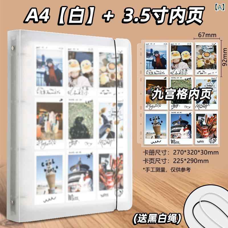 フォトアルバム カード収納 透明ポケット インスタ風 軽量 コンパクト 整理整頓 コレクション 収納ケース A4サイズ A5サイズ 活頁式 写真収納 本式 アルバム 本 カードケース トレーディングカード アイドルカード 収納 本 透明 ポケット かわい