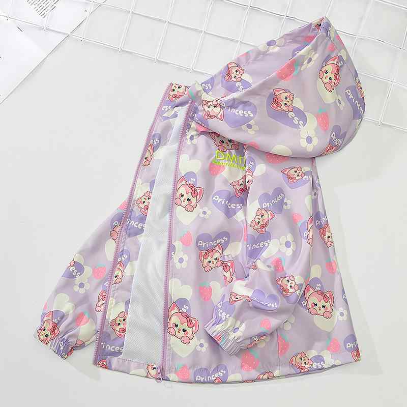 女の子 春夏 ジャケット 子供服 メンズ レディース キッズ 春秋 連帽 上衣 薄手 コート 運動スタイル 長袖 ラップトップ 紫色 ピンク 綿 ポリエステル 伸縮性 軽量 通勤 普段使い アウトドア 部屋着 ハイウエスト ビッグシルエット Vネック ア