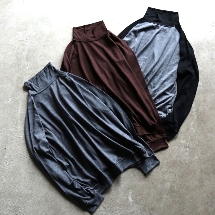 【 百貨店大売り出し 押さえる通貨価値 6月11日 20:00まで】アルヴァナ トップス alvana 羊毛 タートル 汗水 ティーシャツ WOOL TURTLE L/S SWEAT TEE SHIRT 薄墨色/赤銅色/薄墨色×黒いこと 3色詳しく述べる 2025秋冬新作