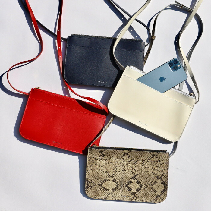 CHARGER別注 御徒面子 本革 ANNAK なめし革 3WAY 合切袋 肩先 電話機保持者Leather 3Way Bag 赤いこと/白いこと/米国海軍/パイソン 4色詳しく述べる