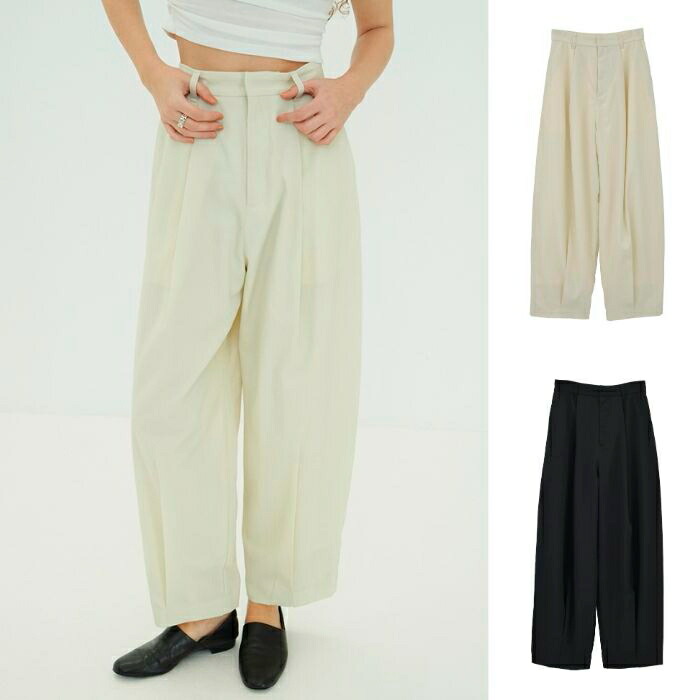 即日発送 CLANE 正規商品 クラネ ウール ナイロン タック パンツ WOOL NYLON TUCK PANTS エクリュ/ブラック ECRU/BLACK 2色展開 2026春夏新作 24,750円