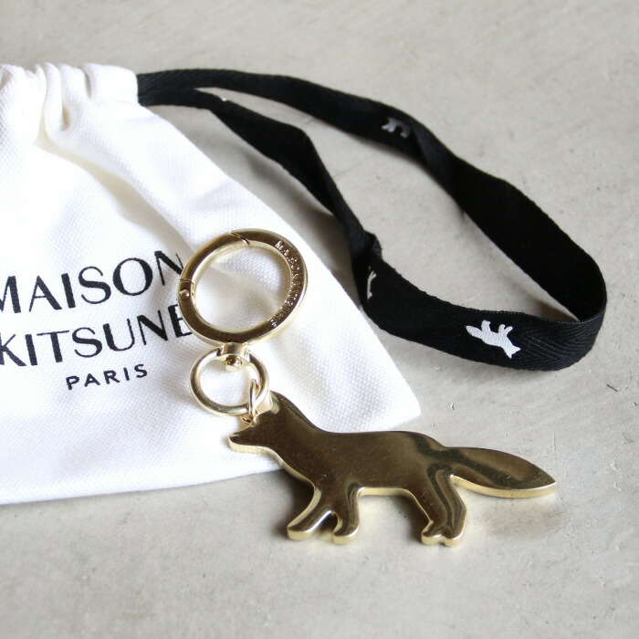Maison Kitsune メゾンキツネ　キーホルダー　レザーネックストラップ Maison Kitsune メゾンキツネ キーホルダー レザーネック