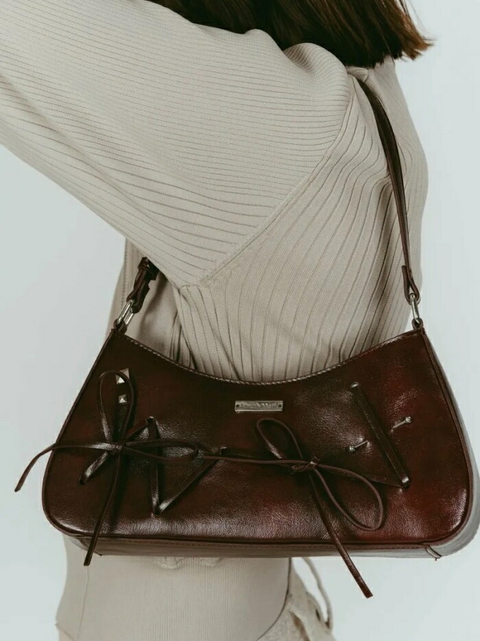 Knuth Marf バッグ クヌースマーフ リボンアクセント バッグ ribbon accent bag ブラック/シルバー/バーガンディー black/silver/burgundy 3色展開 2026春夏新作