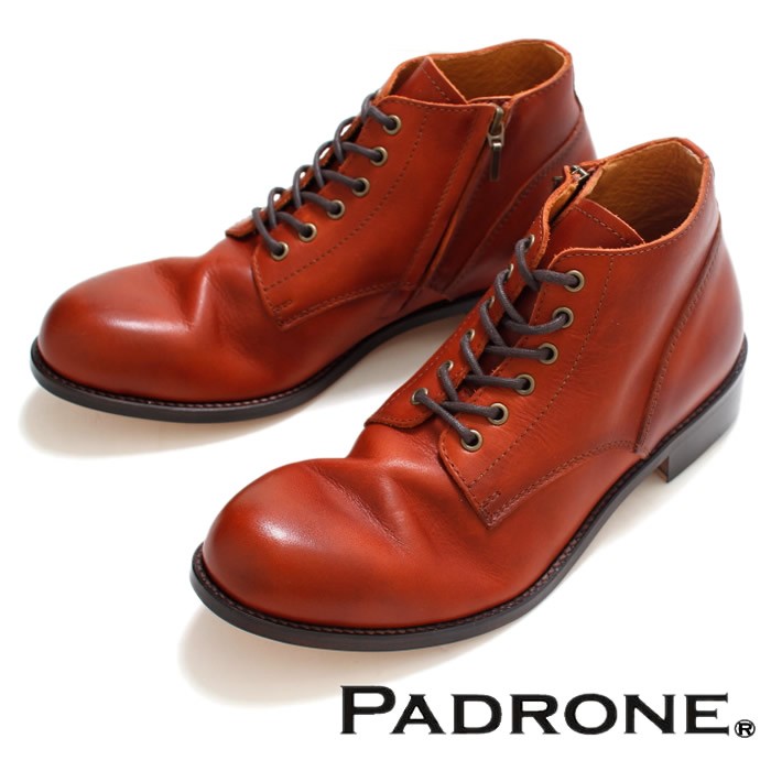 PADRONE パドローネ 再入荷完了 IN ZIP CHUKKA BOOTS CAMEL インジップ チャッカーブーツ キャメル