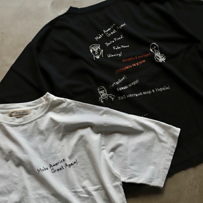レミ浮彫り プルオーバー REMI RELIEF SP産業25/天竺T(刺しゅうMake America Great Again) 黒いこと/象牙色 2色取りひろげる 2026年春夏新作