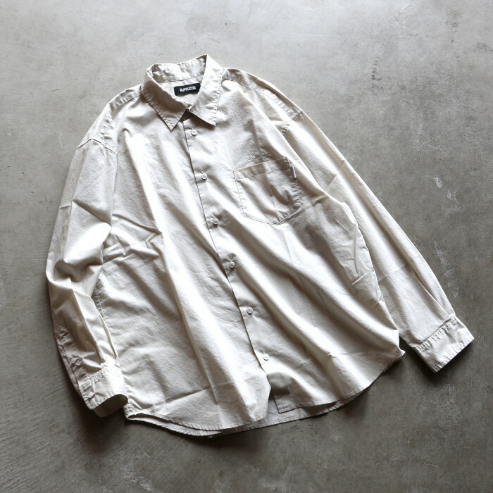 ロットワイラー シャツ  ROTTWEILER R9 レギュラーカラー シャツ R9 TYPEWRITER SHIRT アイボリー IVORY 2026春夏新作