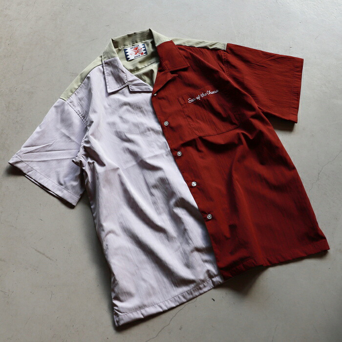 セール マラソン期間限定価格 サノバチーズ トップス SON OF THE CHEESE トリコロール シャツ TRI COLOR SHIRT マルチ MAROON 2026春夏新作｜Shafter