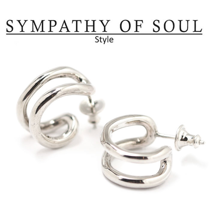 シンパシーオブソウル スタイル レディース SYMPATHY OF SOUL Style サークルピアス シルバー Circle Pierce SILVER【正規商品 公式通販】｜Shafter 28,600円