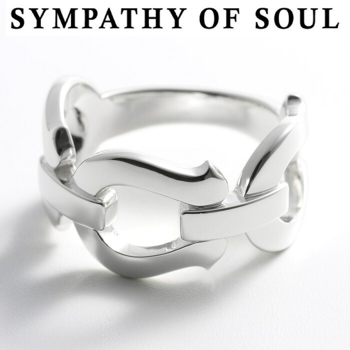 シンパシーオブソウル 指輪 リング ユニセックス シルバー トリニティ ホースシュー リンク メンズ レディース SYMPATHY OF SOUL Trinity Horseshoe Link Ring Silver【正規商品 公式通販】