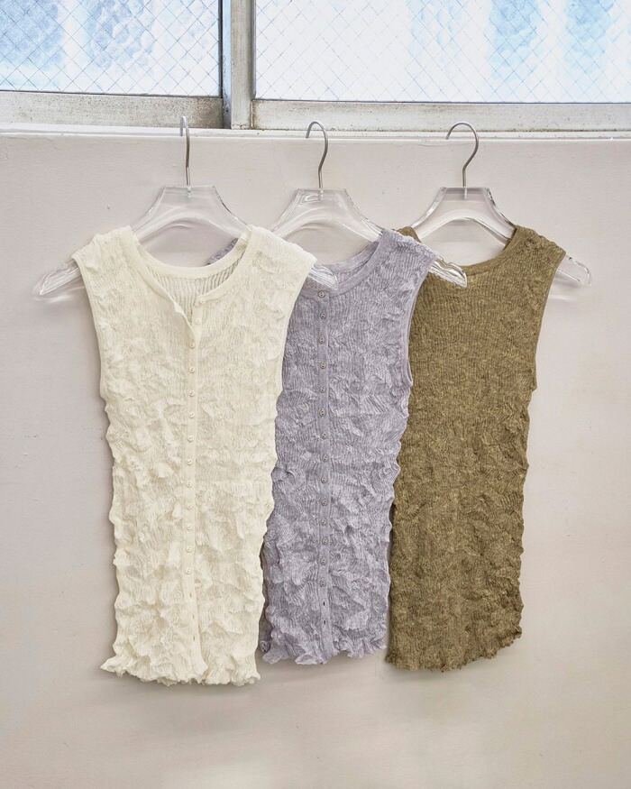 【12610523】TODAYFUL 【期間限定ヘアアクセ プレゼント中 ククシュゼット】トップス トゥデイフル 2way シアー ニット ベスト 2way Sheer Knit vest アイボリー/オリーブ/アイスブルー Ivory/Olive/I.Blue 3色展開 正規取り扱い店 2026春夏新作｜Shafter 13,277円