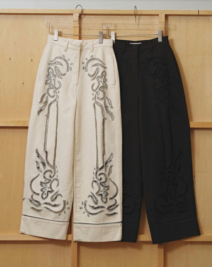 【先行予約】 TODAYFUL 正規商品 パンツ トゥデイフル カット レース ツイル パンツ Cut Lace Twill Pants ブラック/エクリュ Black/Ecru 2色展開 正規取り扱い店 2026秋冬新作